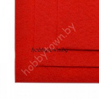 Фетр 20х30, жёсткий, толщина 1мм (цв. красный)