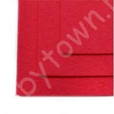 Фетр 20х30, жёсткий, толщина 1мм (цв. красный)