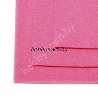 Фетр 20х30, жёсткий, толщина 1мм (цв. розовый)