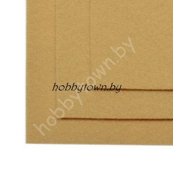 Фетр 20х30, жёсткий, толщина 1мм (цв. св.бежевый)