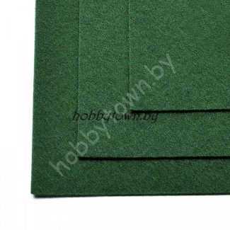Фетр 20х30, жёсткий, толщина 1мм (цв. т.зеленый)