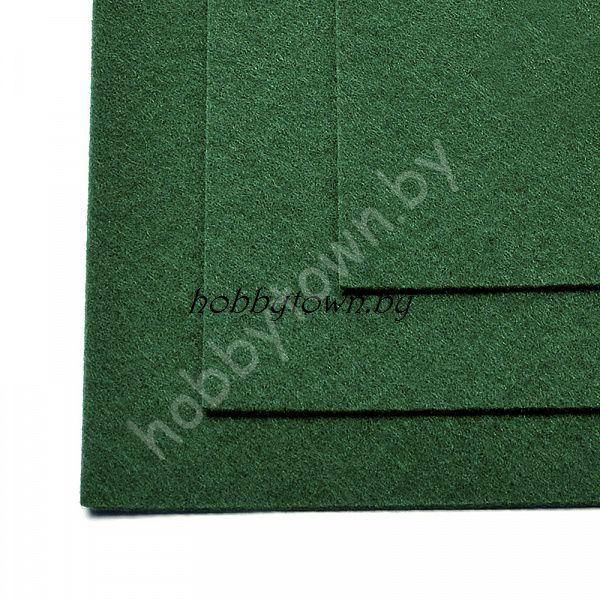 Фетр 20х30, жёсткий, толщина 1мм (цв. т.зеленый)