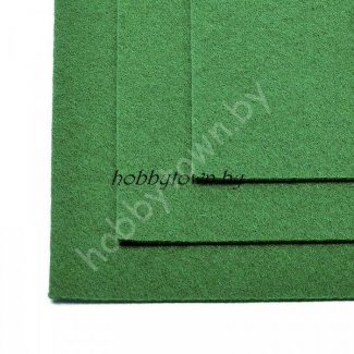 Фетр 20х30, жёсткий, толщина 1мм (цв. зеленый)