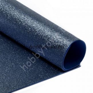 Фоамиран глиттерный (2мм) сапфировый