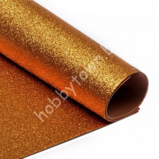 Фоамиран глиттерный (2мм) медный