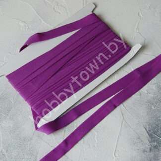 Резинка окантовочная матовая эластичная 15мм (цв.т.сиреневый) 1 м