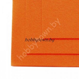 Фетр 20х30, жёсткий, толщина 1мм (цв. оранжевый)