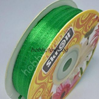 Лента атласная 0,3 см (цв.зелёный) 5 м
