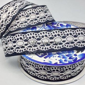 Лента репсовая Premium 2,5см "КРУЖЕВА" отрез 1м