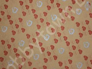 Крафт-бумага, двухсторонняя (LOVE красный) 74х 52см, 1лист