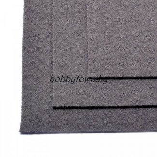 Фетр 20х30, жёсткий, толщина 1мм (цв. серый)