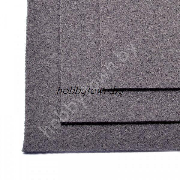 Фетр 20х30, мягкий, толщина 1мм (цв. серый 694)