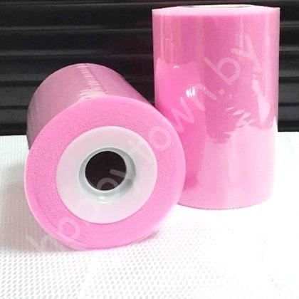 Фатин средней жёсткости, ширина 15 см, отрез 1 метр, цв. нежно-розовый