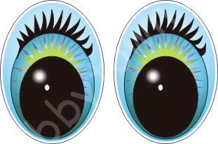 Глазки для игрушек овальные, винтовые 21мм