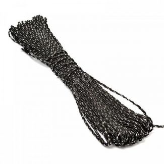 Шнур отделочный "сутаж" 2,0 мм (цв.чёрный/серебро) отрез 1 м