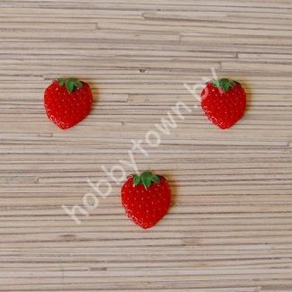 Кабошон Клубничка 25 мм (цв.красный) 1шт.