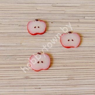 Кабошон Яблоко 25 мм (цв.красный) 1шт.