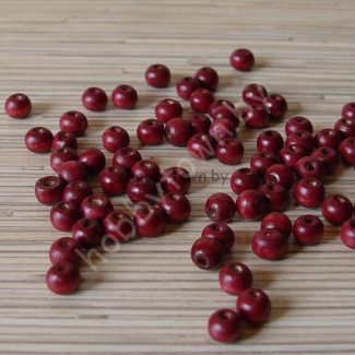 Бусины деревянные 8мм (30 шт) (цв. красный)