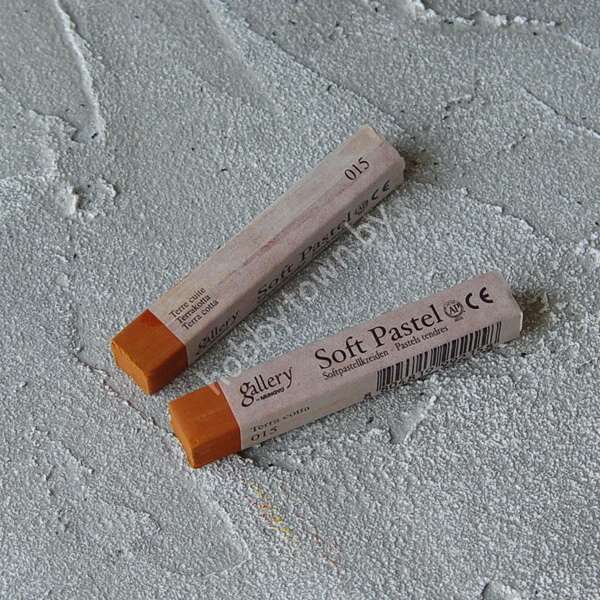 Пастель сухая мягкая профессиональная квадратная Mungyo, цвет 015 терракота 1шт.