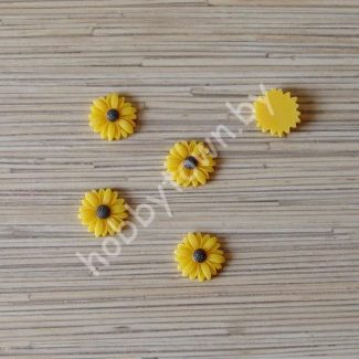 Кабошон Ромашка 24 мм (цв.жёлтый) 1шт.