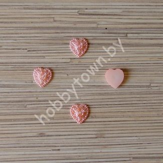 Кабошон Сердце 18 мм (цв.св-розовый) 1шт.