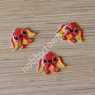 Кабошон Собачка 5,5*4,0 см (цв. красный) 1шт.