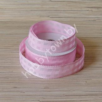 Лента декоративная переплёт 2,5 см (цв. розовый) 1м