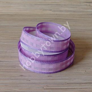 Лента декоративная переплёт 2,5 см (цв. сиреневый) 1м