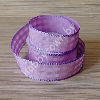 Лента декоративная переплёт 3,8 см (цв. сиреневый) 1м