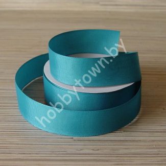 Лента репсовая, ширина 25мм, (цв.бирюзовый 220) 1 метр