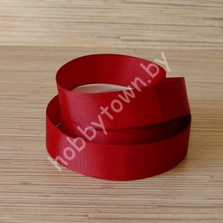 Лента репсовая, ширина 25мм, (цв.бордовый 37) 1 метр