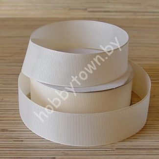 Лента репсовая, ширина 25мм, (цв.кремовый 08) 1 метр