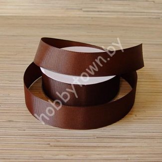 Лента репсовая, ширина 25мм, (цв.шоколадный 136) 1 метр