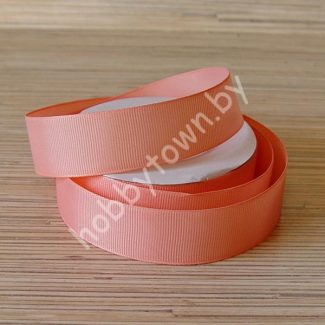 Лента репсовая, ширина 25мм, (цв.тёмно-персиковый 215) 1 метр