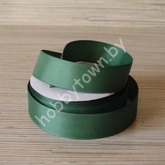 Лента репсовая, ширина 25мм, (цв.зелёный 224) 1 метр