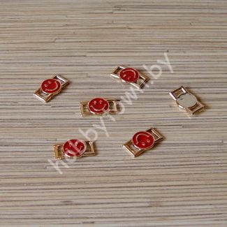 Пряжка-серединка 25x12 мм (цв. красный) 1 шт.