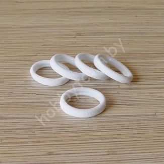 Резинка для волос бесшовная 4 см (цв.белый) 1шт.