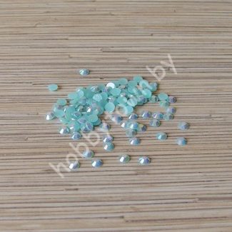 Стразы перламутр 6 мм (пластик) 50 шт. (цв. бирюзовый)