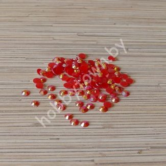 Стразы перламутр 6 мм (пластик) 50 шт. (цв. красный)