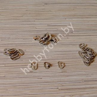 Застёжка для галстука бабочки 16 мм (цв. никель), 1 комплект-3 детали