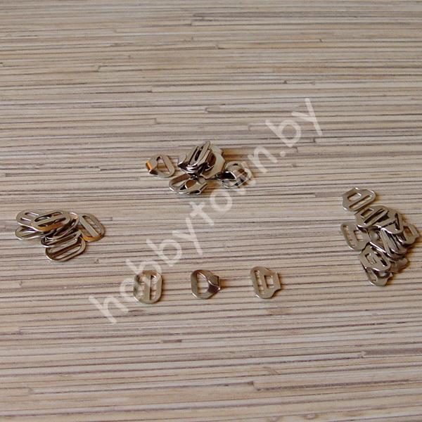 Застёжка для галстука бабочки 16 мм (цв. никель), 1 комплект-3 детали