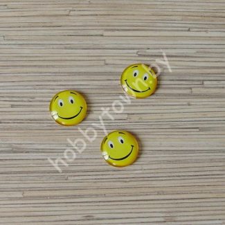 Кабошон Смайлик 25 мм (стекло) 1шт.