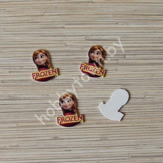 Кабошон акриловый Холодное Сердце 37*28 мм 1шт.