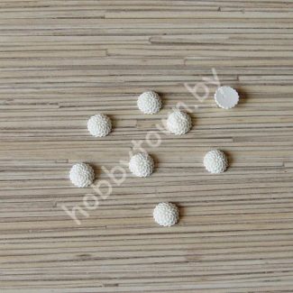 Кабошон акриловый Цветочек 12 мм  (цв. белый) 1шт.