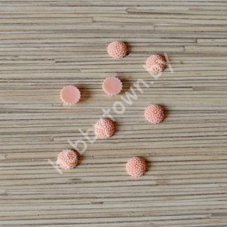 Кабошон акриловый Цветочек 12 мм (цв. персиковый) 1шт.