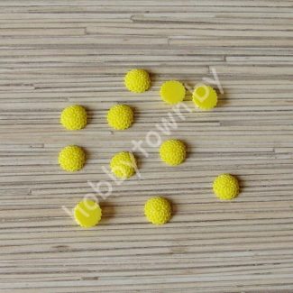 Кабошон акриловый Цветочек 12 мм  (цв. жёлтый) 1шт.