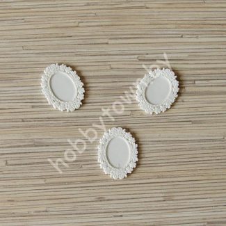 Основа-рамка пластик 18*25 мм (цв. белый) 1шт.