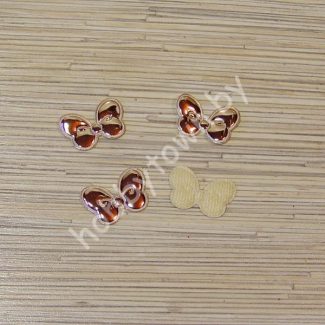 Патч глянец “Бантик” 4,0x2,5 см (цв. красное золото) 1шт.