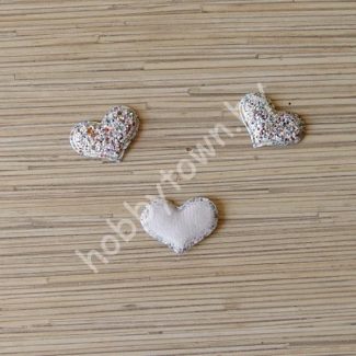 Патч россыпь пайеток “Сердце” 2,8*3,8 см (цв. бело-голубой) 1шт.