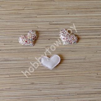 Патч россыпь пайеток “Сердце” 2,8*3,8 см (цв. бело-розовый) 1шт.